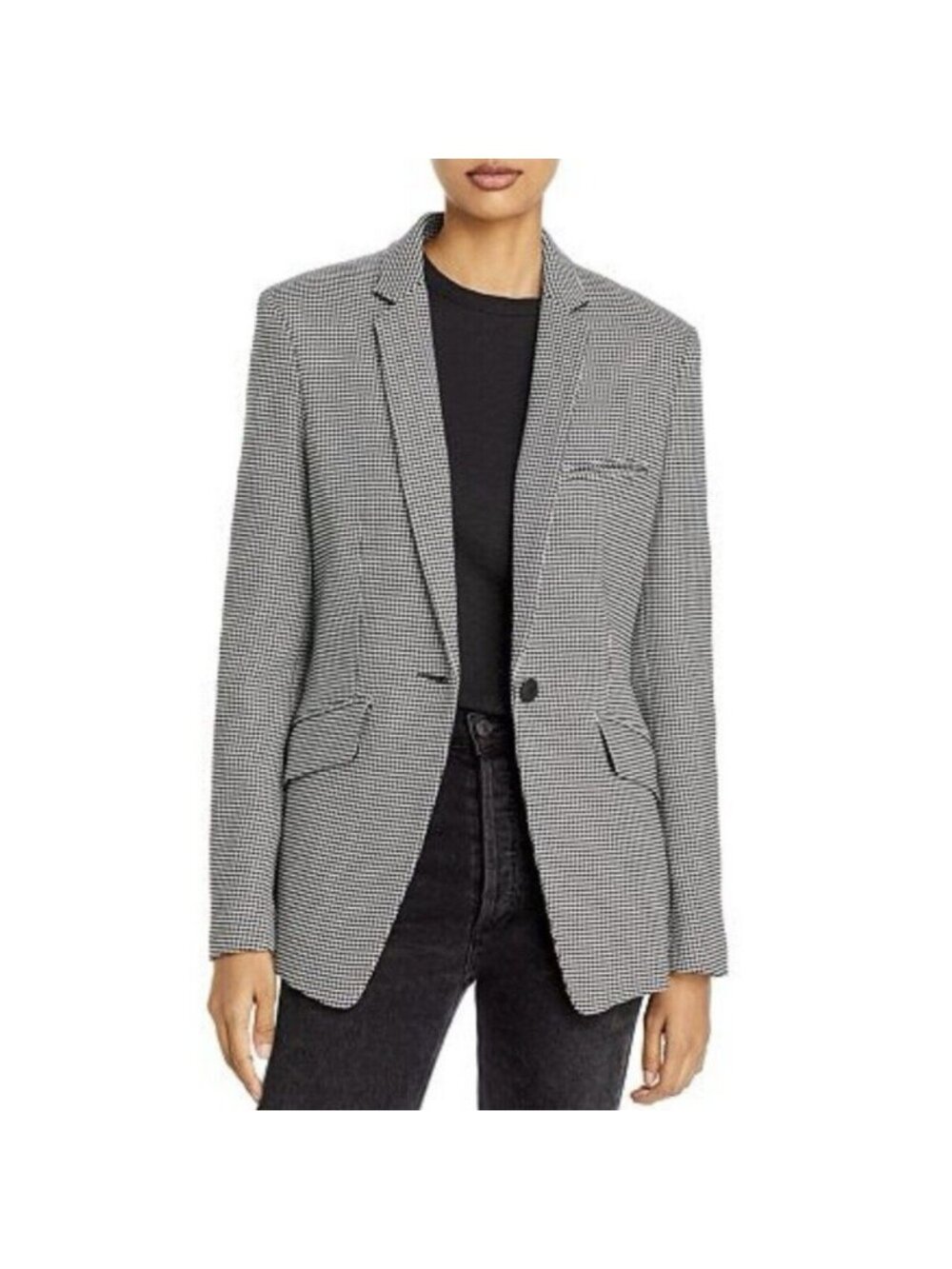Rag & Bone Andre Black & White Check Houndstooth Blazer Jacket